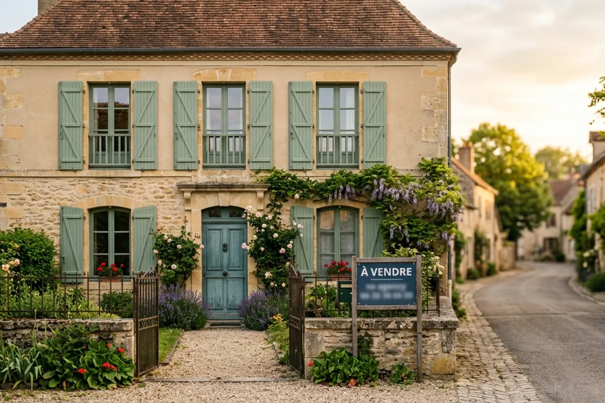 Maison à vendre, façade française