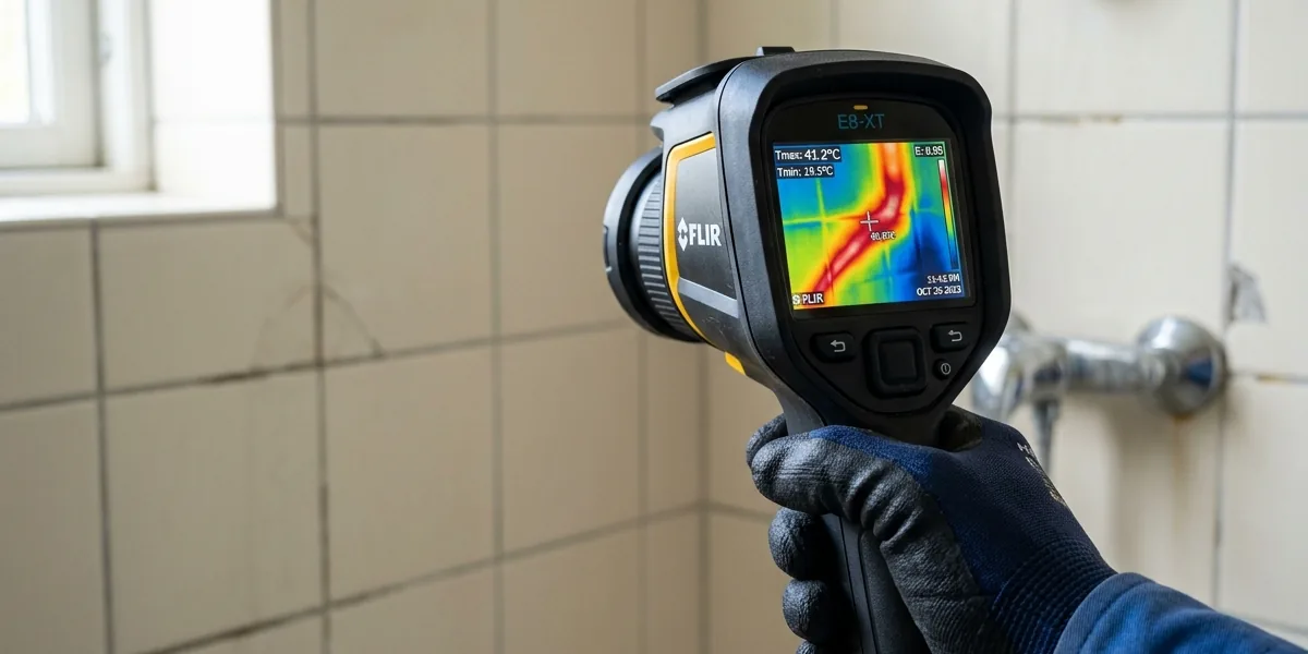 Recherche de fuite localisée à la caméra thermique
